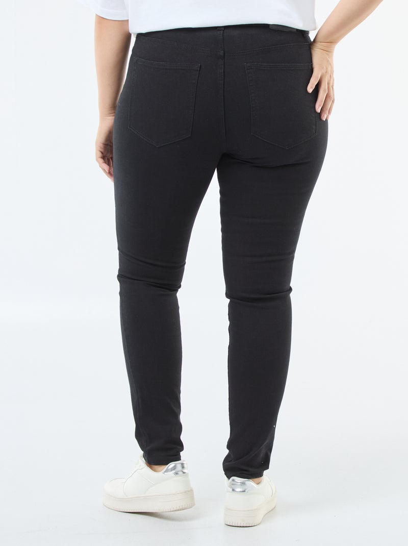 Jeans slim a vita alta - L28 NERO - Kiabi