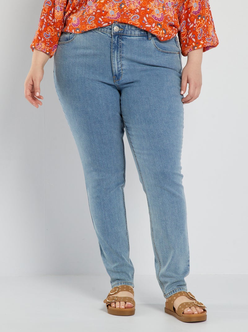 Jeans slim a vita alta - L32 blu - Kiabi