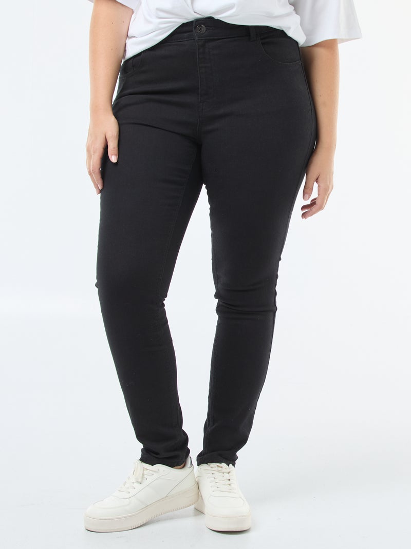 Jeans slim a vita alta - L32 NERO - Kiabi
