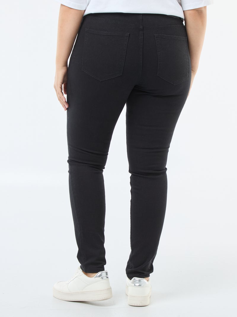 Jeans slim a vita alta - L32 NERO - Kiabi