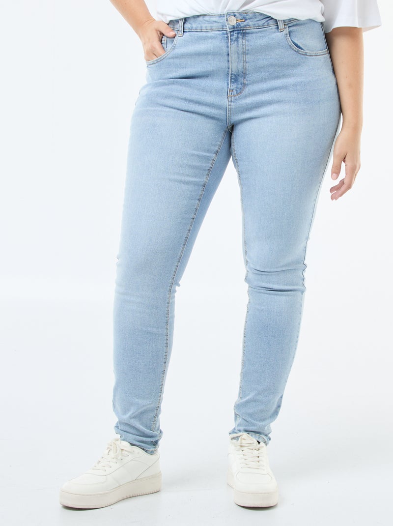 Jeans slim a vita alta - L34 blu - Kiabi