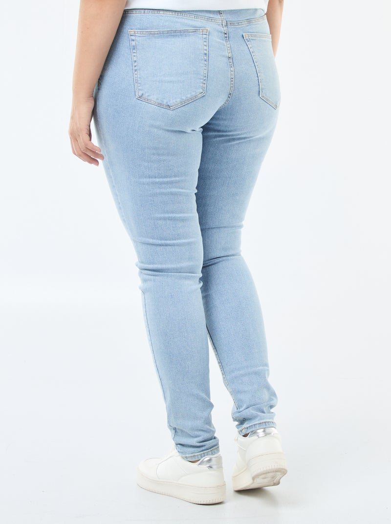 Jeans slim a vita alta - L34 blu - Kiabi