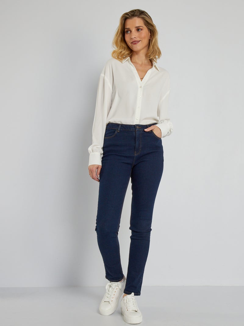 Jeans slim a vita alta - L34 BLU - Kiabi