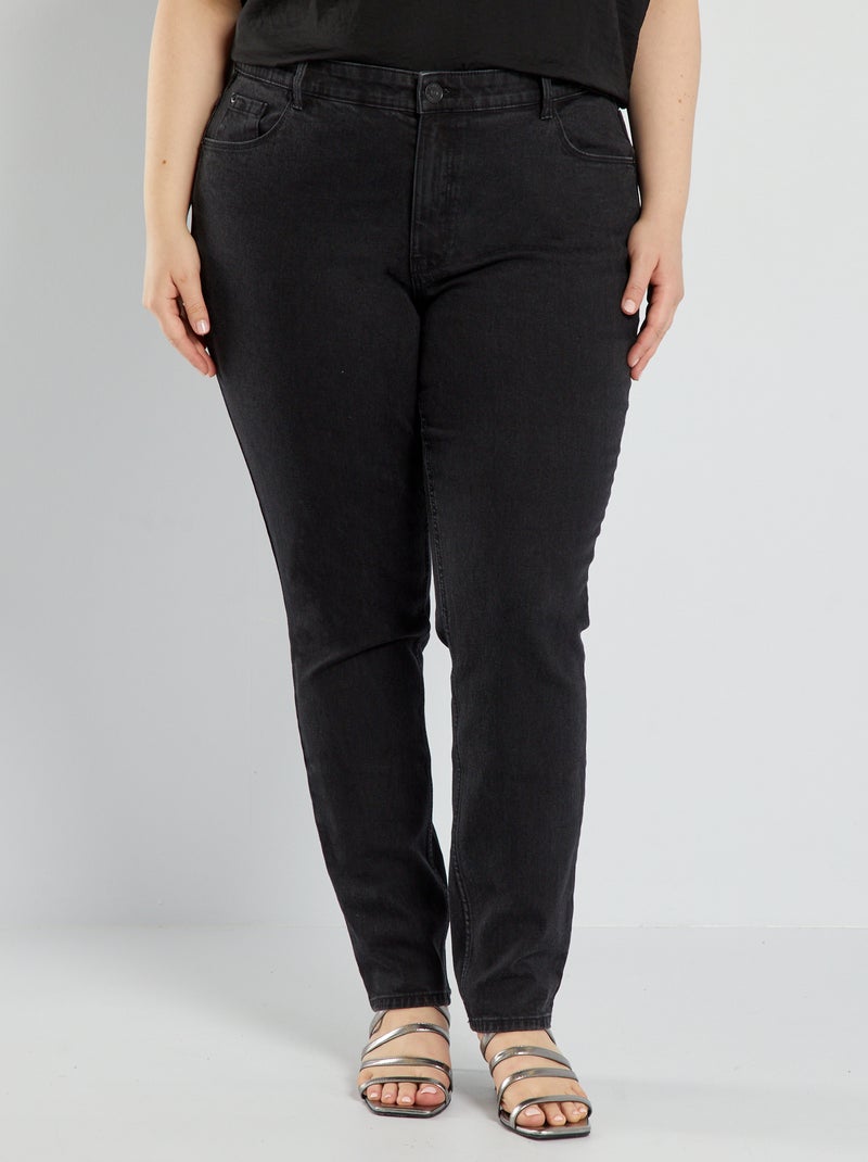 Jeans slim a vita alta - L34 NERO - Kiabi