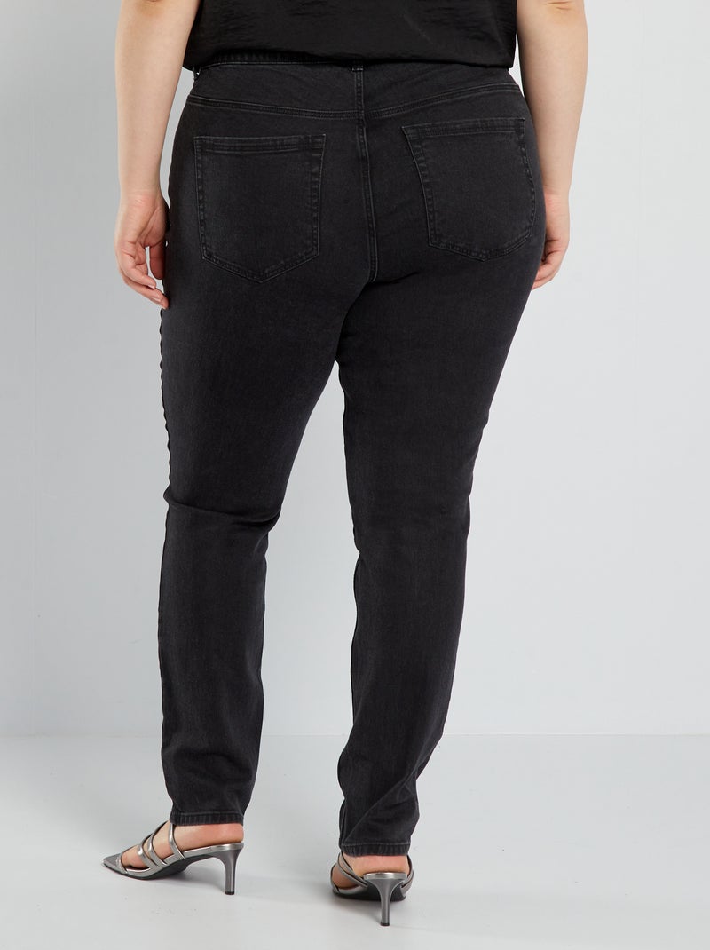 Jeans slim a vita alta - L34 NERO - Kiabi