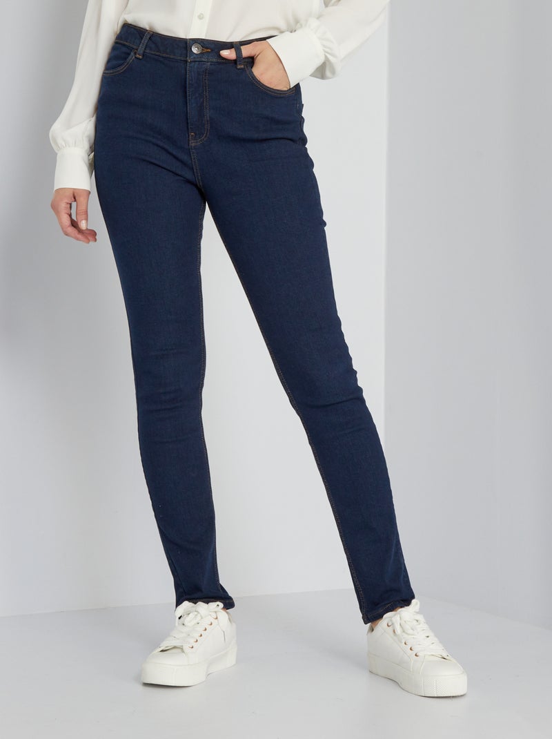 Jeans slim a vita alta L32 BLU - Kiabi