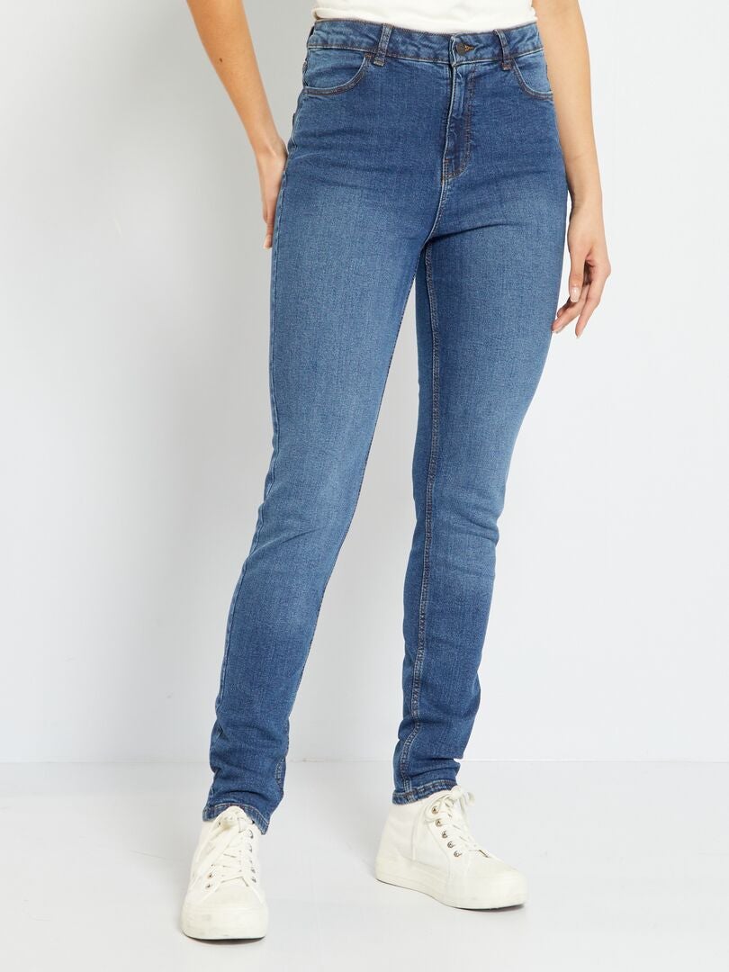 Jeans slim a vita alta L32 BLU - Kiabi