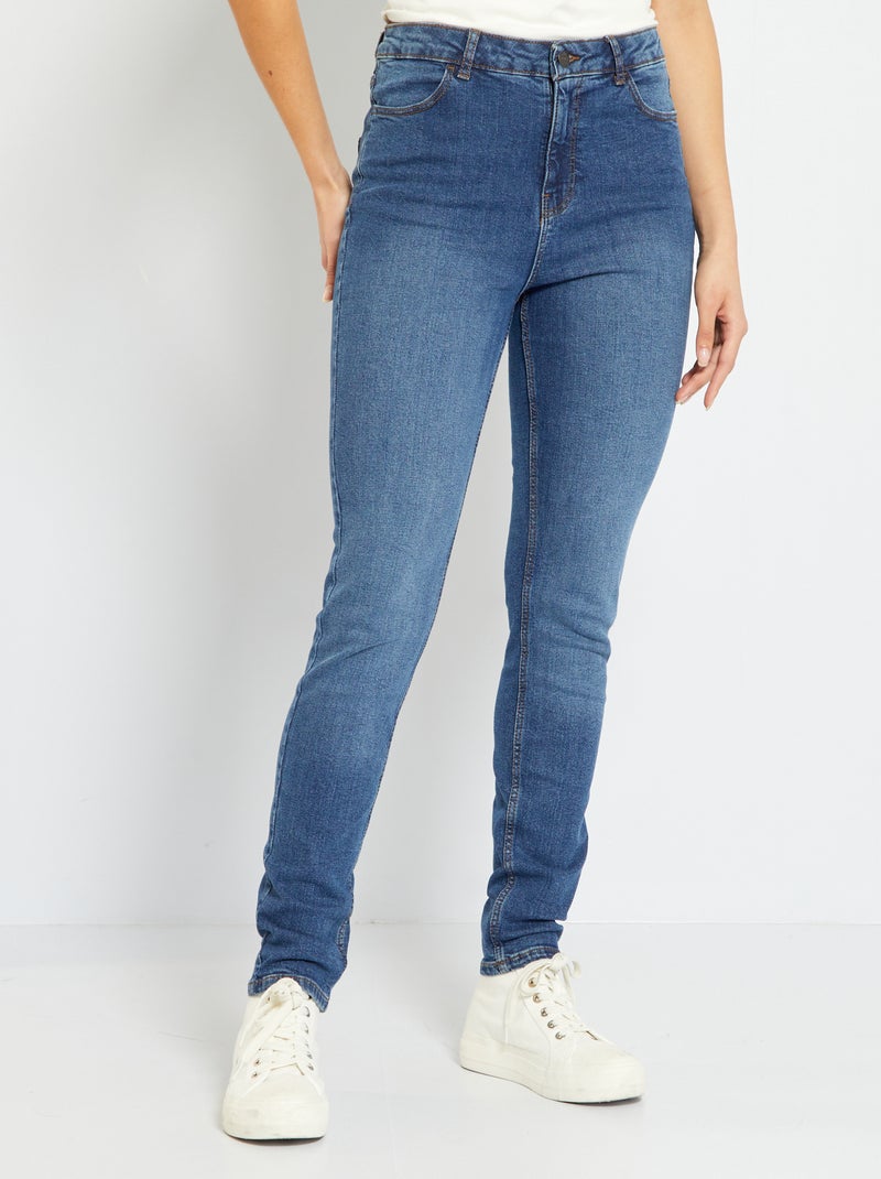 Jeans slim a vita alta L32 BLU - Kiabi