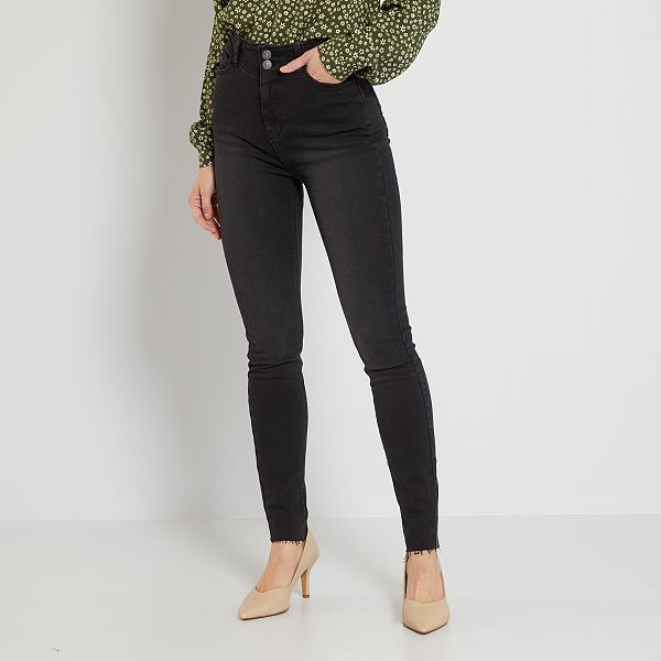 jeans neri donna vita alta