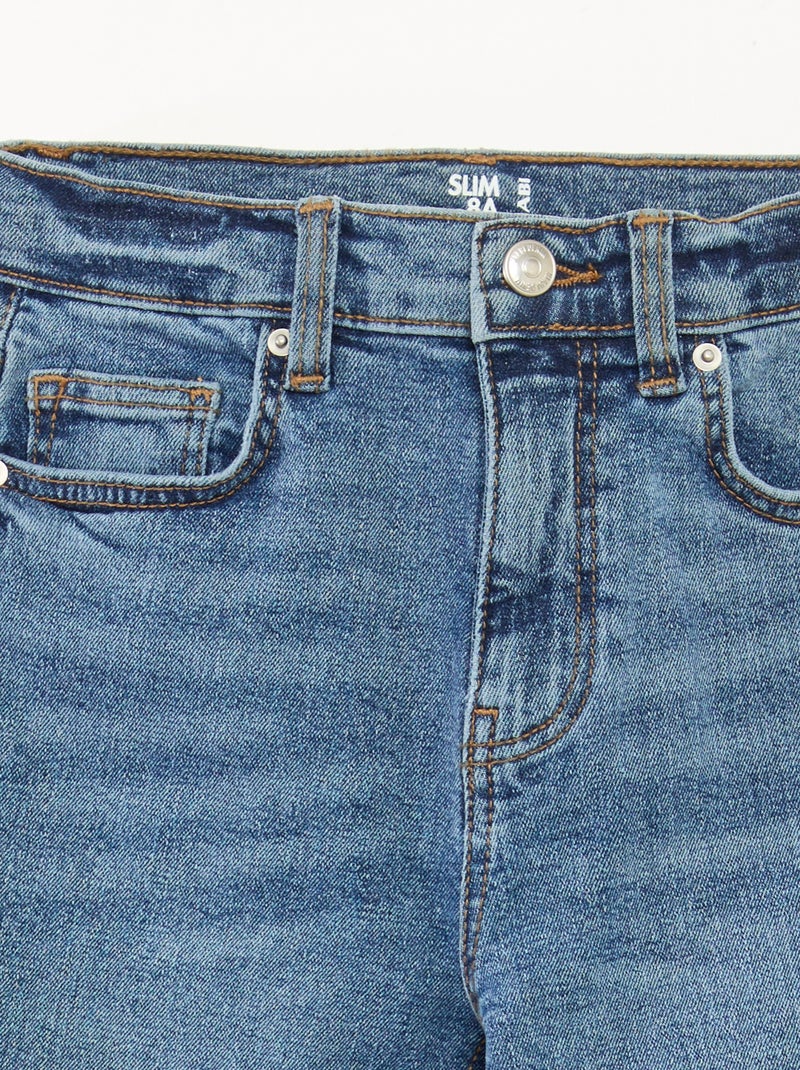 Jeans slim a vita alta regolabile BLU - Kiabi