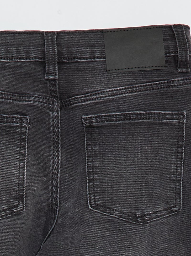 Jeans slim a vita alta regolabile NERO - Kiabi