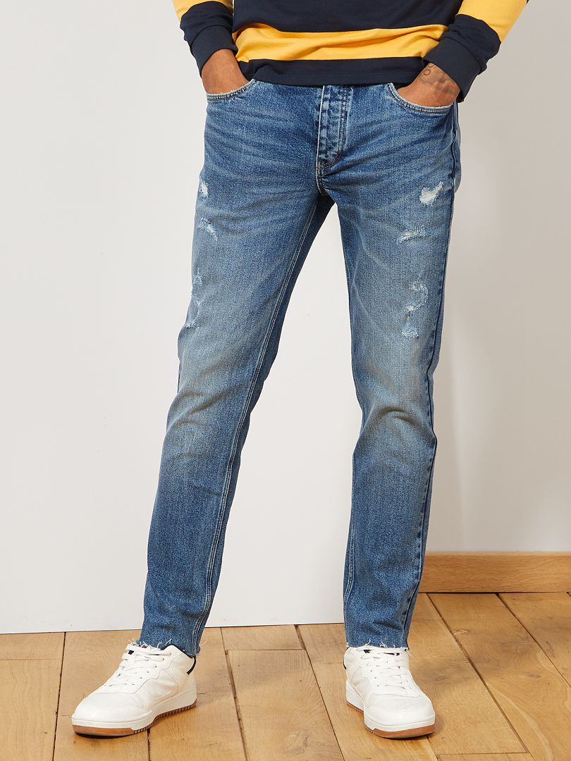 Jeans slim abrasioni stone - Kiabi