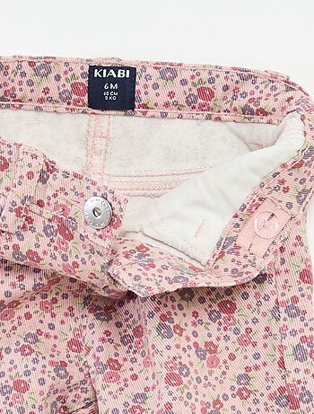 Jeans slim con motivo floreale