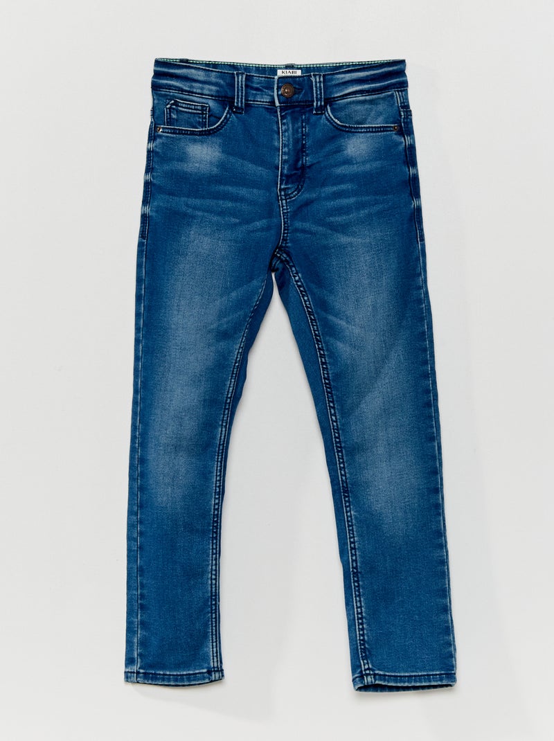 Jeans slim con vita regolabile BLU - Kiabi