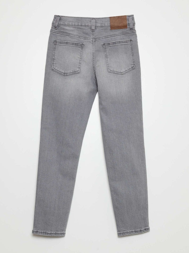 Jeans slim con vita regolabile GRIGIO - Kiabi