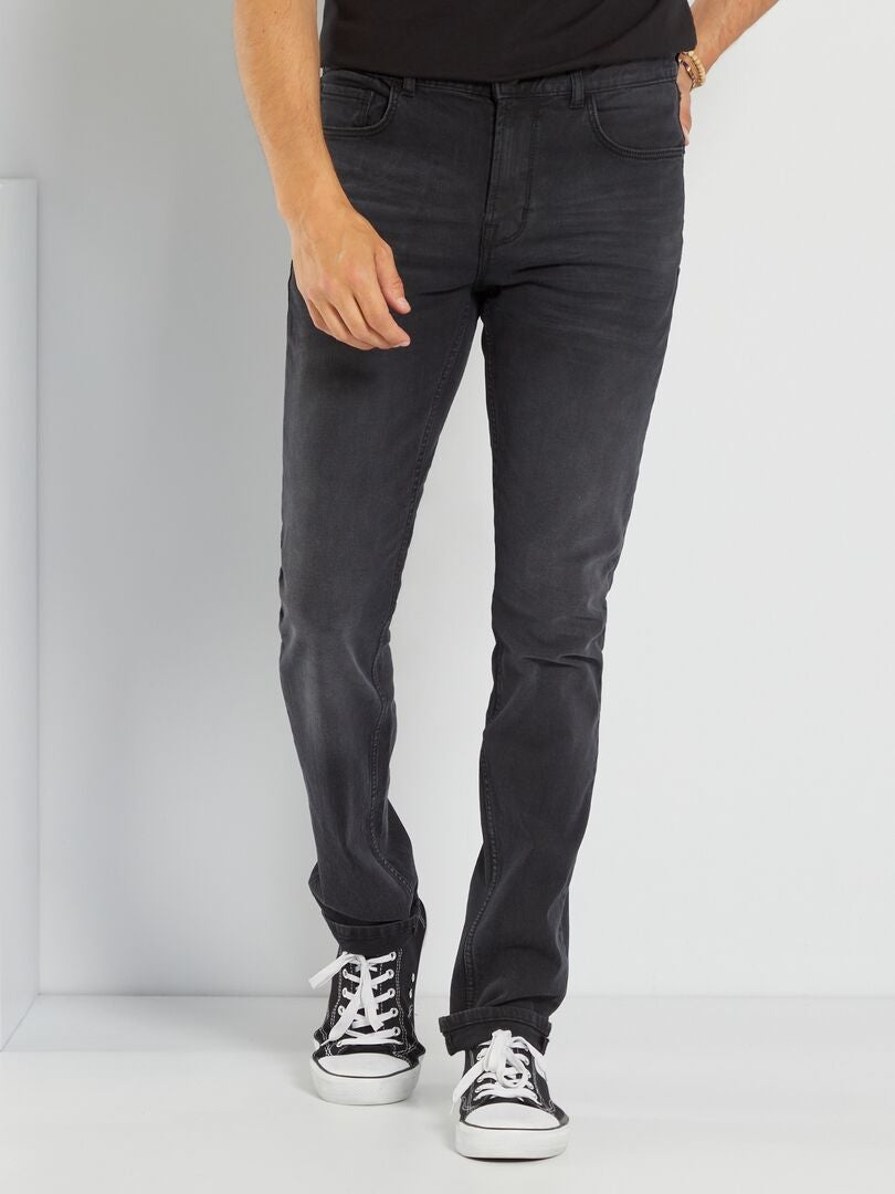 Jeans slim eco-sostenibili L34 grigio scuro - Kiabi