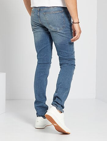 Blu 42 Kiabi Jeggings & Skinny & Slim EU: 36 sconto 80% MODA UOMO Jeans Consumato 