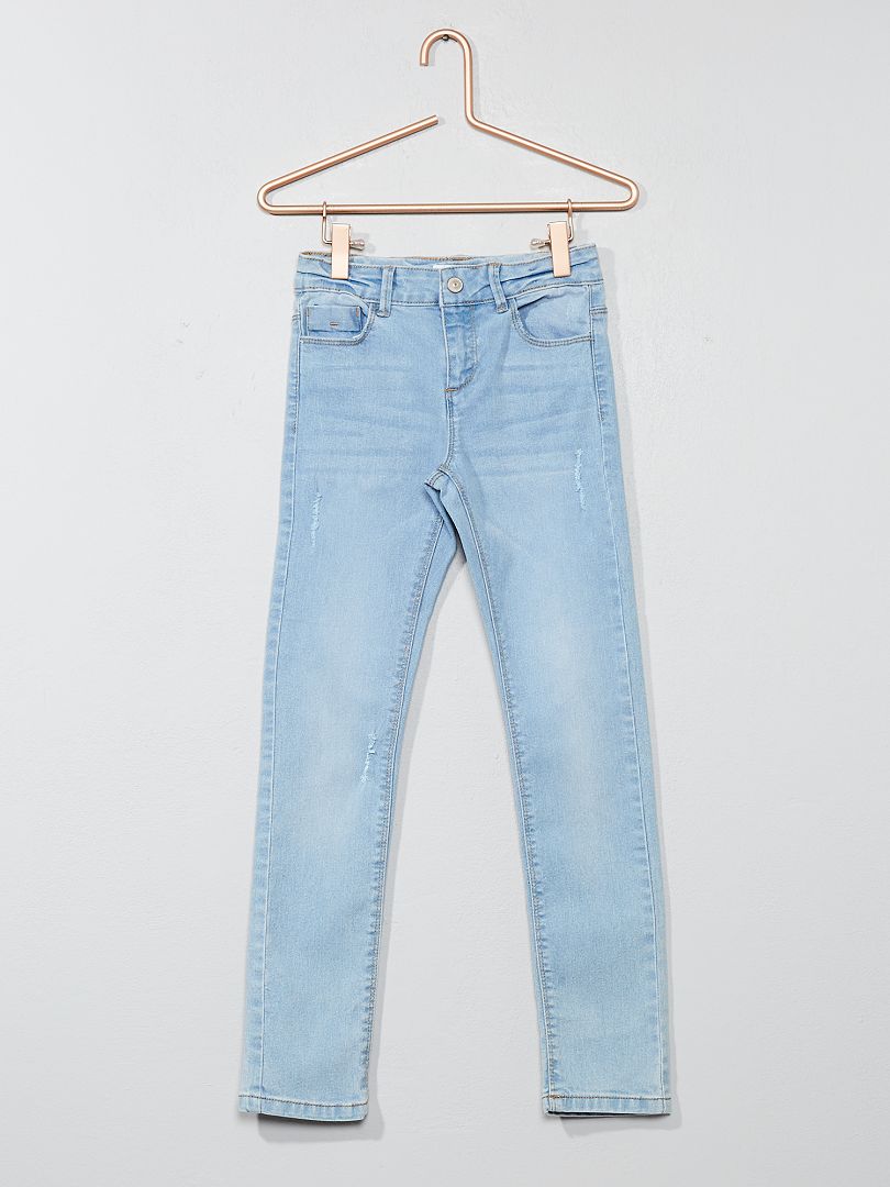 Jeans slim effetto usura blu - Kiabi