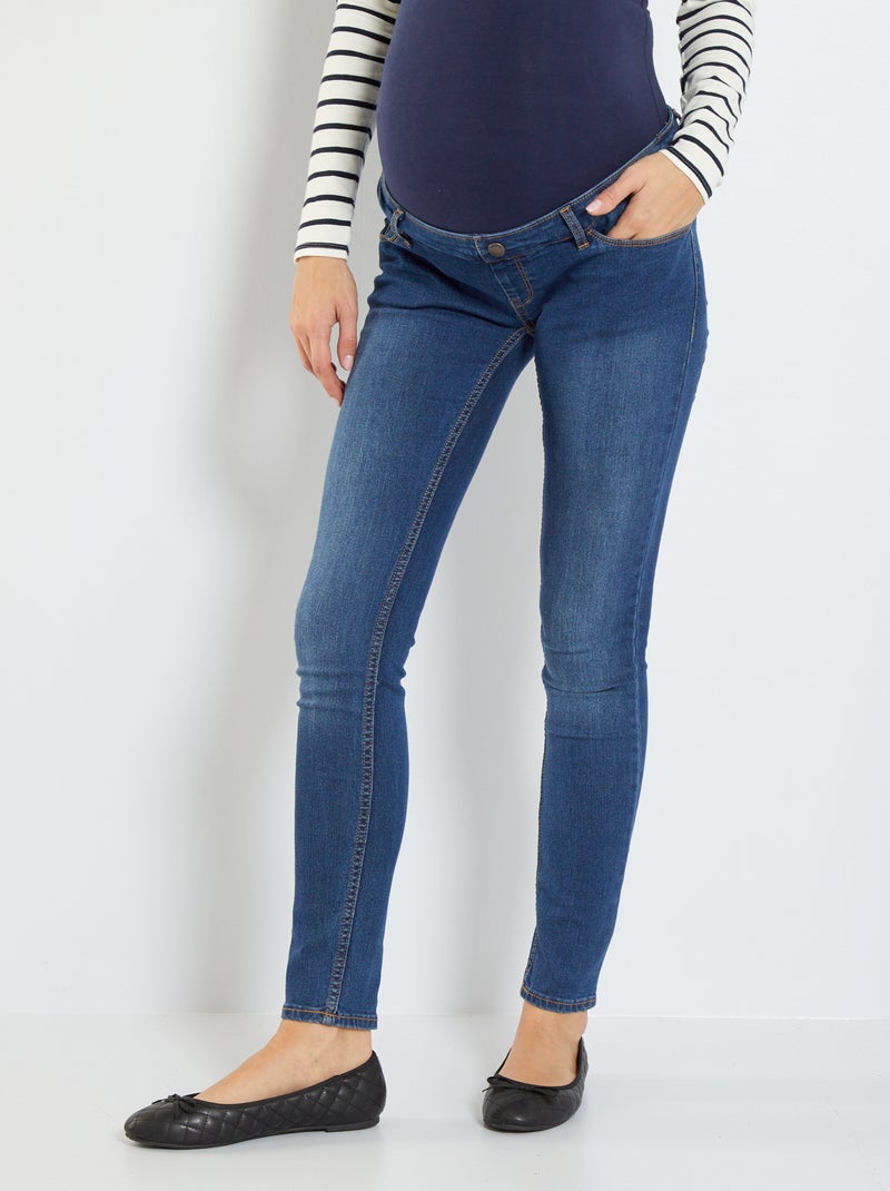 Jeans slim fit premaman L30 BLU - Kiabi
