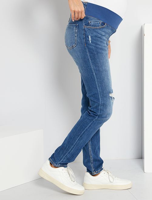Jeans slim fit premaman L30 fascia bassa - BLU - Kiabi - 25.00€