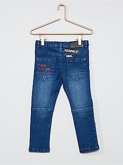 Jeans slim in denim stretch dettaglio biker - Kiabi