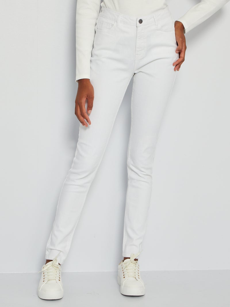 Jeans slim L28 eco-sostenibili Bianco - Kiabi
