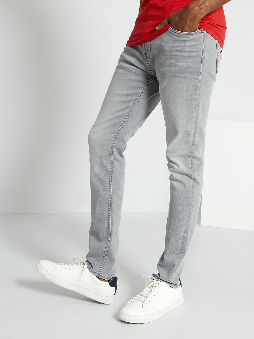 Jeans slim L32 grigio chiaro - Kiabi