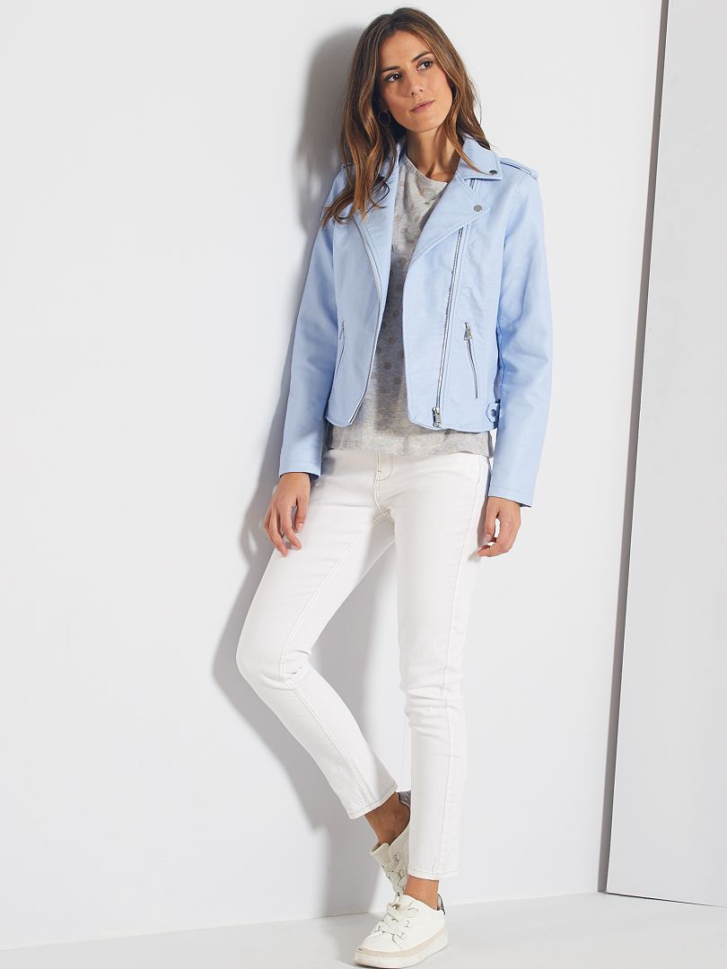 Jeans slim lunghezza US 28 eco-sostenibili Bianco - Kiabi