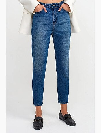 Jeans slim straight a vita alta da donna dilvin