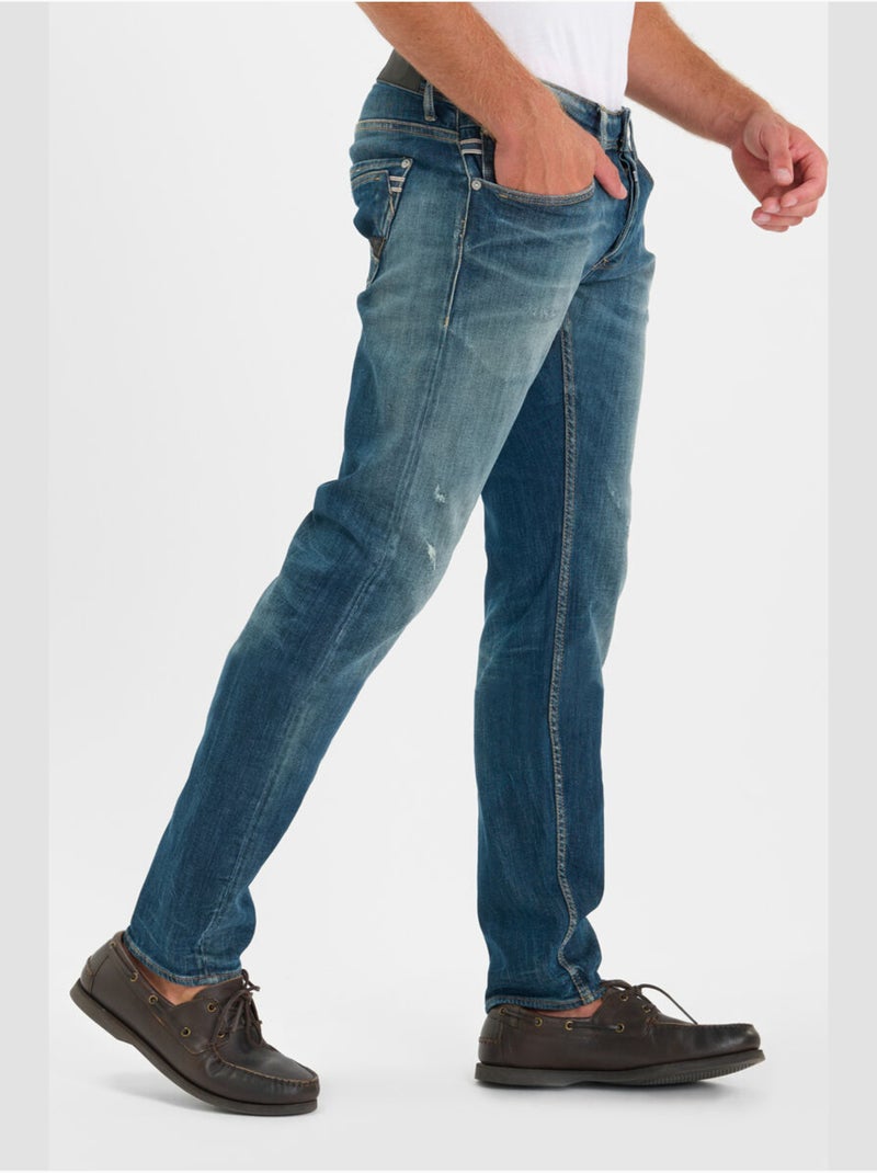 Jeans slim stretch 700/11, lunghezza 34 Blu - Kiabi