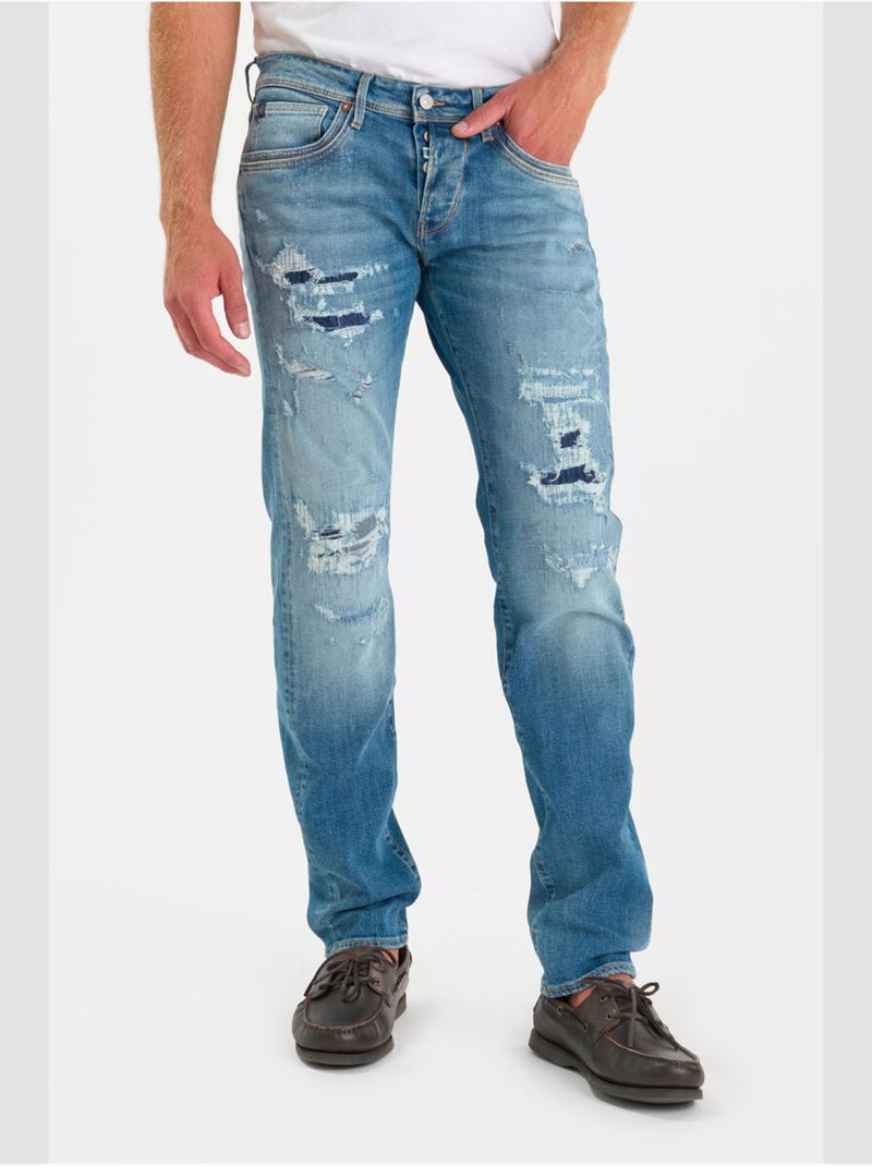 Jeans slim stretch 700/11, lunghezza 34 Blu - Kiabi