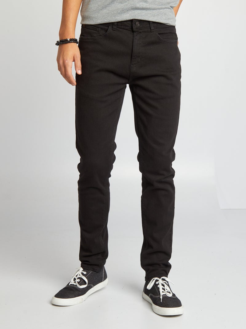 Jeans slim tinta unita nero - Kiabi