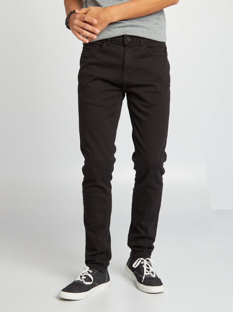 Jeans slim tinta unita nero - Kiabi