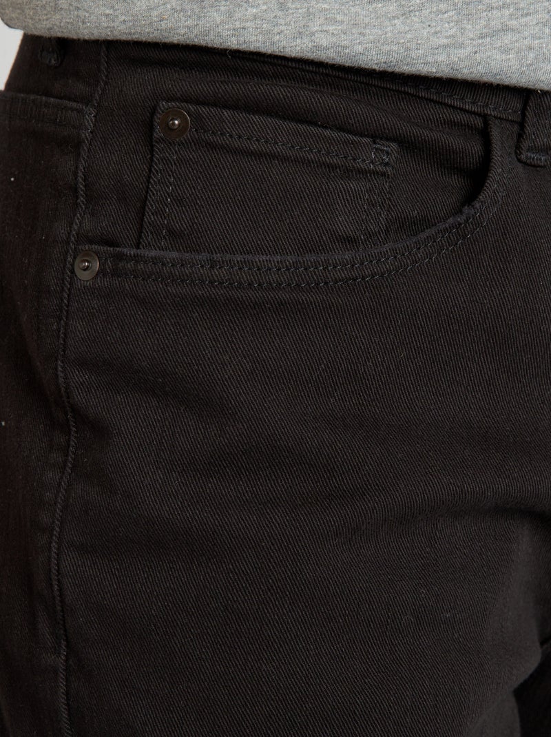 Jeans slim tinta unita nero - Kiabi