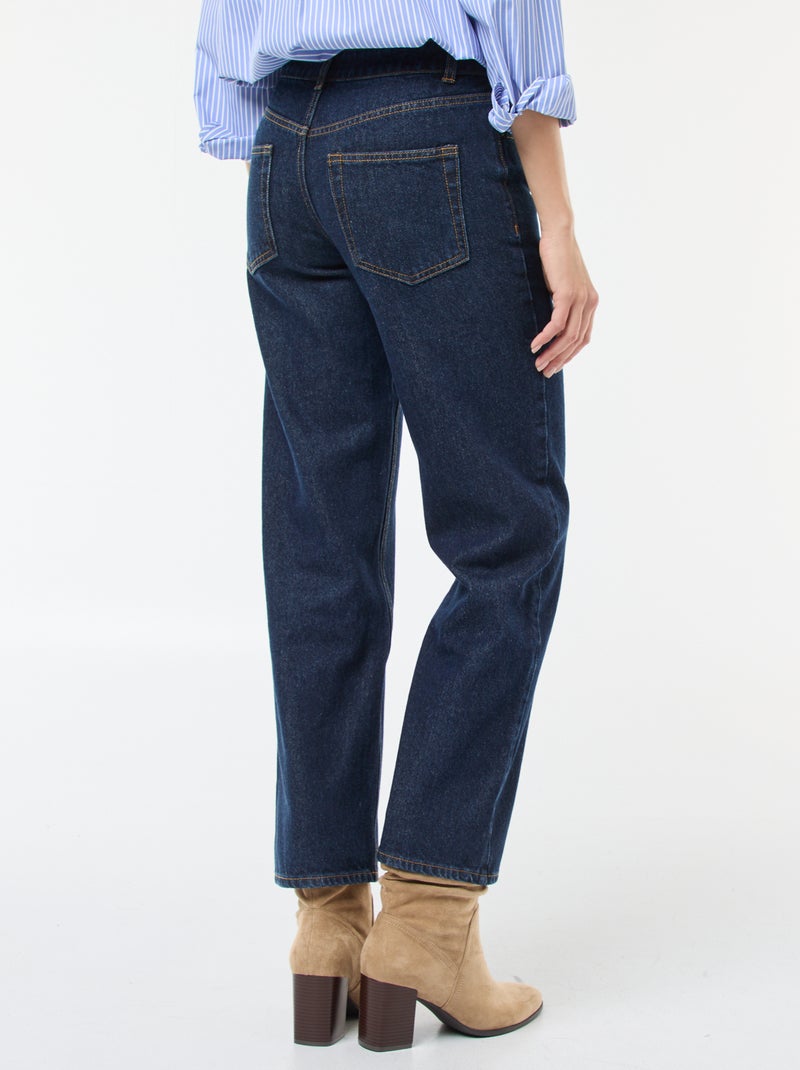 Jeans straight / a gamba dritta a vita alta - L32 Blu - Kiabi