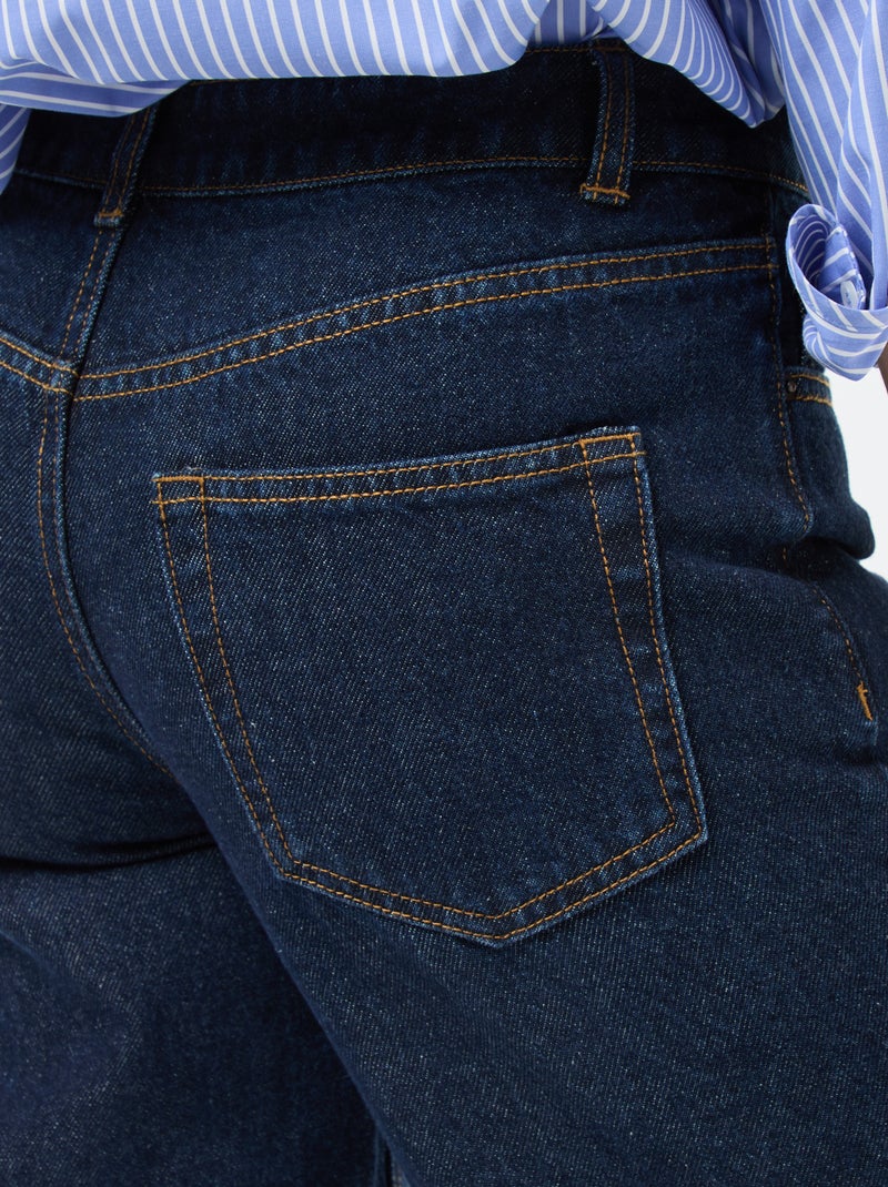 Jeans straight / a gamba dritta a vita alta - L32 Blu - Kiabi