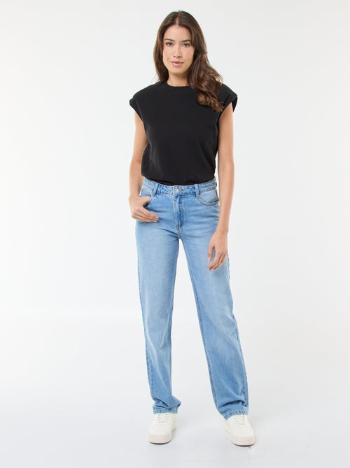Jeans straight / a taglio dritto a vita alta - L32 - Kiabi