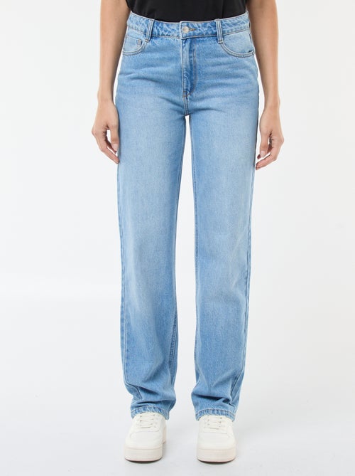 Jeans straight / a taglio dritto a vita alta - L32 - Kiabi