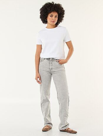 Jeans straight / a taglio dritto a vita alta - L32