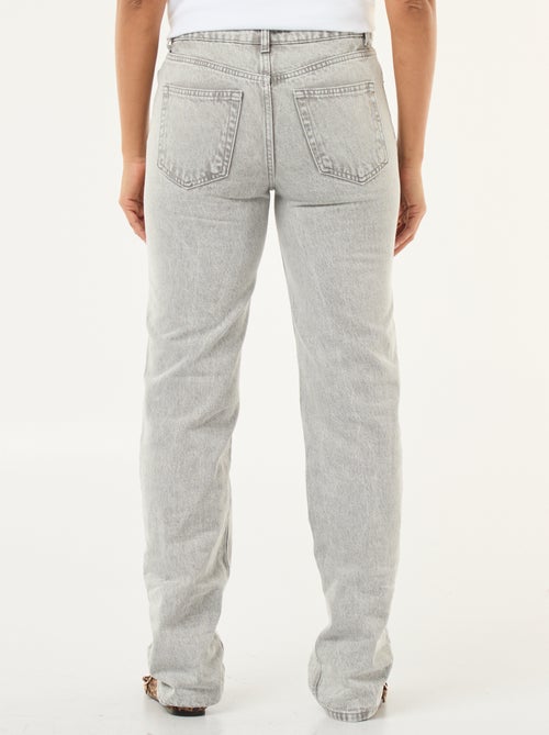 Jeans straight / a taglio dritto a vita alta - L32 - Kiabi