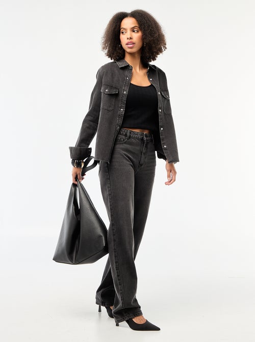 Jeans straight / a taglio dritto a vita alta - L32 - Kiabi Jeans straight / a taglio dritto a vita alta - L32 - Kiabi
