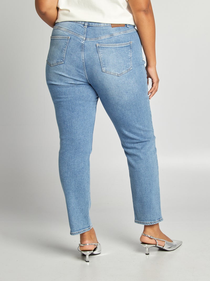 Jeans straight a vita alta BLU - Kiabi