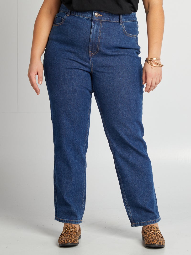 Jeans straight a vita alta BLU - Kiabi