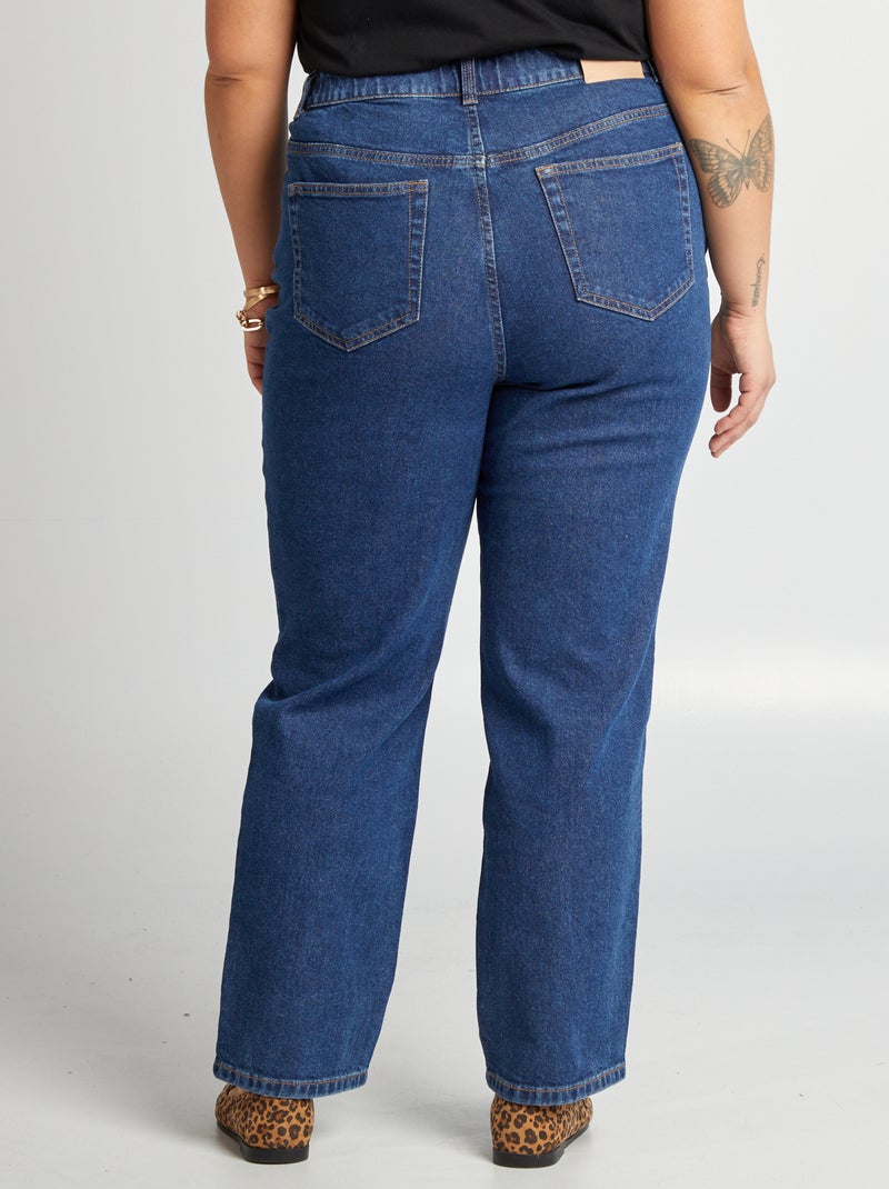 Jeans straight a vita alta BLU - Kiabi