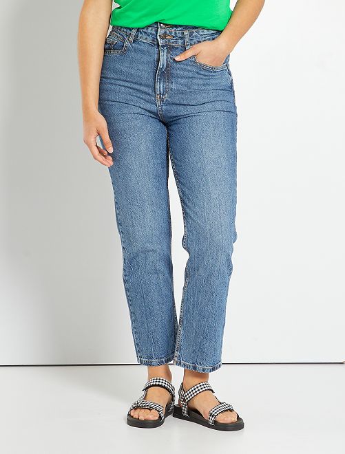 Jeans straight a vita alta - BLU - Kiabi - 22.00€