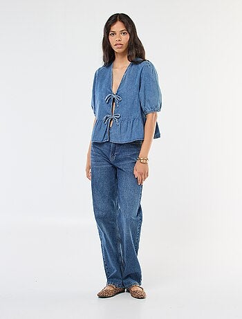 Jeans dritti a vita alta