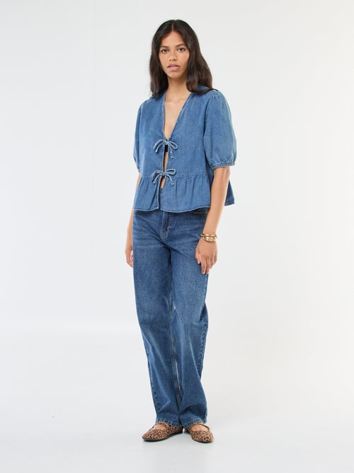 Jeans straight a vita alta - Kiabi