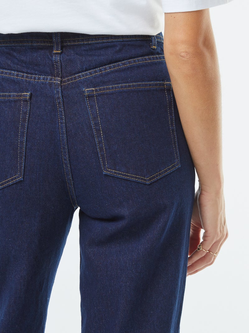 Jeans straight a vita alta Blu - Kiabi