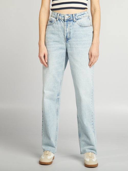 Jeans straight fit délavé - Kiabi