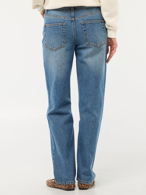 Jeans straight in denim di cotone - Kiabi